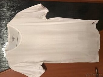 TOMMY HILFIGER white pánske tricko L