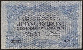 1 KORUNA ČSR ROK 1919 - VZÁCNA