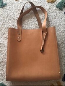 ———-——-Hnedá kožená shopper kabelka Pure, 72.50 E———