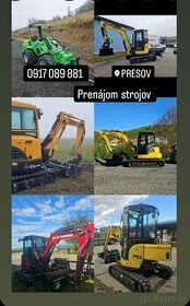 Prenájom bagra Hyundai, komatsu,Jcb,yanmar, Avant nakladač