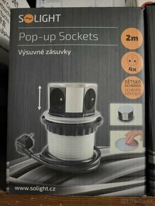 Solight Pop up sockets 4-way - výsuvná 4 zásuvka