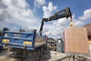 tatra 6x6 , sklápač  s hydraulickou rukou  HIAB 215-4