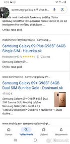 Samsung galaxy s9 plus sunrise gold