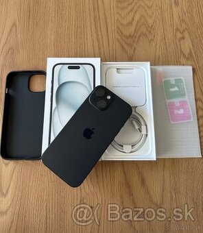 iPhone 15 256 gb Black - komplet príslušenstvo, záruka