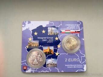 2 euro Visegrad 2011 - RONAI + STRIEBORNÝ ŽETÓN 90KS