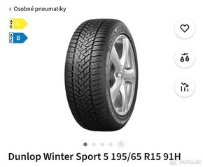 Zimne pneumatiky Dunlop R15 - nove/nepouzite