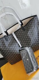 Goyard GM Black Chevron print kabelka - 1