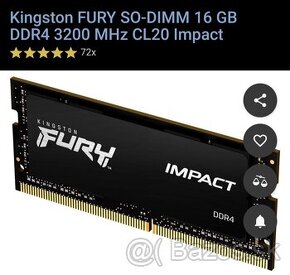 Kingston FURY SO-DIMM 16GB DDR4 3200 MHz CL20 Impact