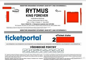 Predám 2 lístky na koncert Rytmusa | O2 aréna