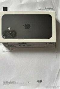 Predám Apple IPhone 16 128GB Black