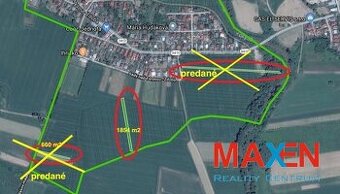 Predaj: MAXEN, Investičný pozemok  1854 m2, Košice okolie 