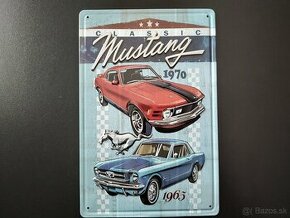 Plechová retro tabuľa Mustang - 1