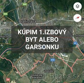 HLADAM 1 IZBOVY BYT ALEBO GARSONKU V BA