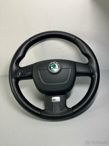 Trojramenný kožený volant ŠKODA Octavia Fabia RS, F1 radenie