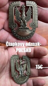 Vojensky odznak-POLSKO,2x Delaborovaná munícia