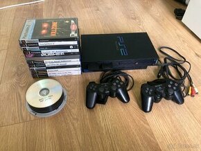 Sony PS2+hry+ 2 ovládače