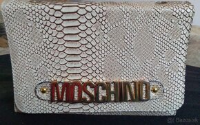 MOSCHINO listová kabelka hadí vzor