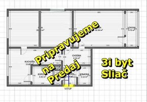 3i byt s loggiou 65m2, Sliač pod kúpeľmi