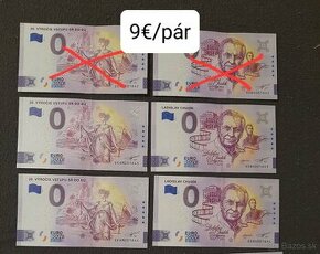 Nulové bankovky 0€ eurosouvenir 2023 - 2024