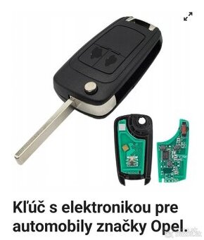 KĽÚČ S ELEKTRONIKOU PRE ZNAČKU OPEL