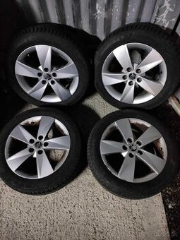 4ks alu disky orig. Škoda 5x100 r15 pneu 185/55 r16 5mm