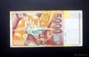 5000 korun slovenskych 1995 Vzacny chybotisk - 1