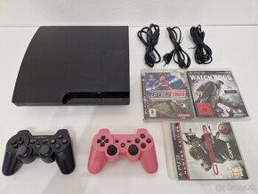 PlayStation 3 Slim 320GB čierny + 2 ovládače