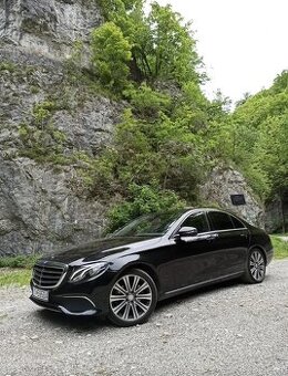 Mercedes Benz E trieda 220 d A/T r.v. 2018, čierny sedan