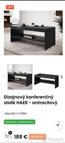 Designový Konferenčný stolík antracit