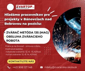 Zvárač metóda 135, robotické zváranie