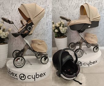 TROJKOMBINÁCIA LUXUSNÉ STOKKE XPLORY BEIGE MELANGE