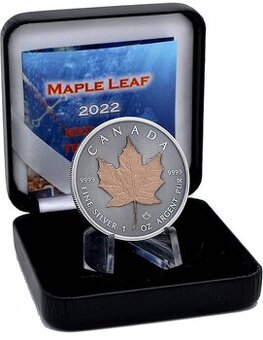 Investicne striebro mince minca Maple Leaf