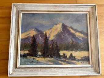 Obraz Oldřich Slavík, VYSOKÉ TATRY olej na kartonu 55x45