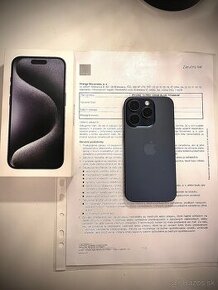 Predám Apple iPhone 15 PRO 128GB, AKO NOVÝ, ZÁRUKA SK 1R