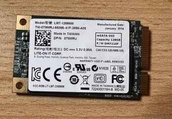 Predám mSATA SSD 128GB Liteon