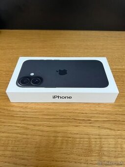 Predám iPhone 16 128GB BLACK, NEROZBALENÝ, VOLNY, ZARUKA