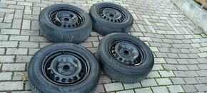 Predam plechove disky 5x112 R15 a zimne gumy goodyear