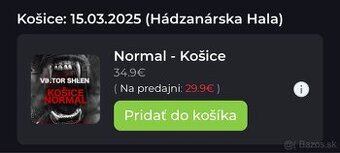 Viktor Sheen 2 lístky Košice