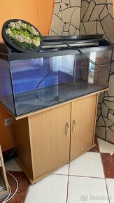 Aquarium 160l s príslušenstvom a svojou skrinkou