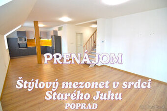 PRENÁJOM - Štýlový mezonet v srdci Starého Juhu Poprad