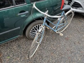 Retro bicykel bledomodrý