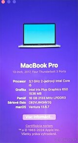 Apple MacBook Pro 13" 2017 s TOUCHBAR