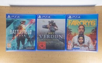 PS 4 hry BATTLEFIELD 2042 , VERDUN WWI , FARCRY 6 - 1