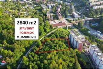 Handlová - 2.840 m2 pozemok na projekt - VÝSTAVBA RD