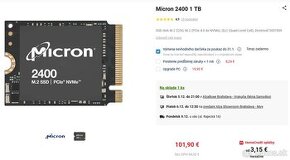 M.2 SSD Micron 2400 1 TB 2230