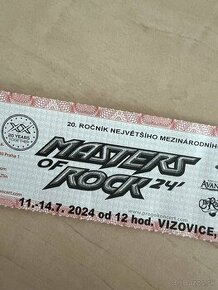 Predám lístok na Masters of Rock 2024