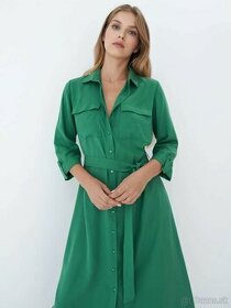 Nové košeľové zelené šaty MOHITO veľk. XS - 1