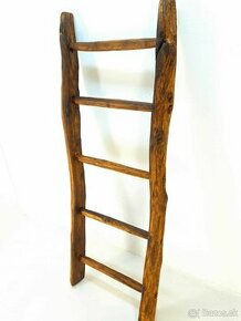 Starý dubový rebrík - oak ladder - reber starožitný