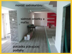 Rekonštrukcie interiérov - maľovanie, omietky, dlažby ...