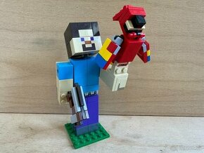 21148 LEGO MINECRAFT Steve BigFig s papagájom